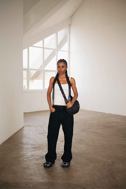 ISA MINI PUFFER BAG, BLACK